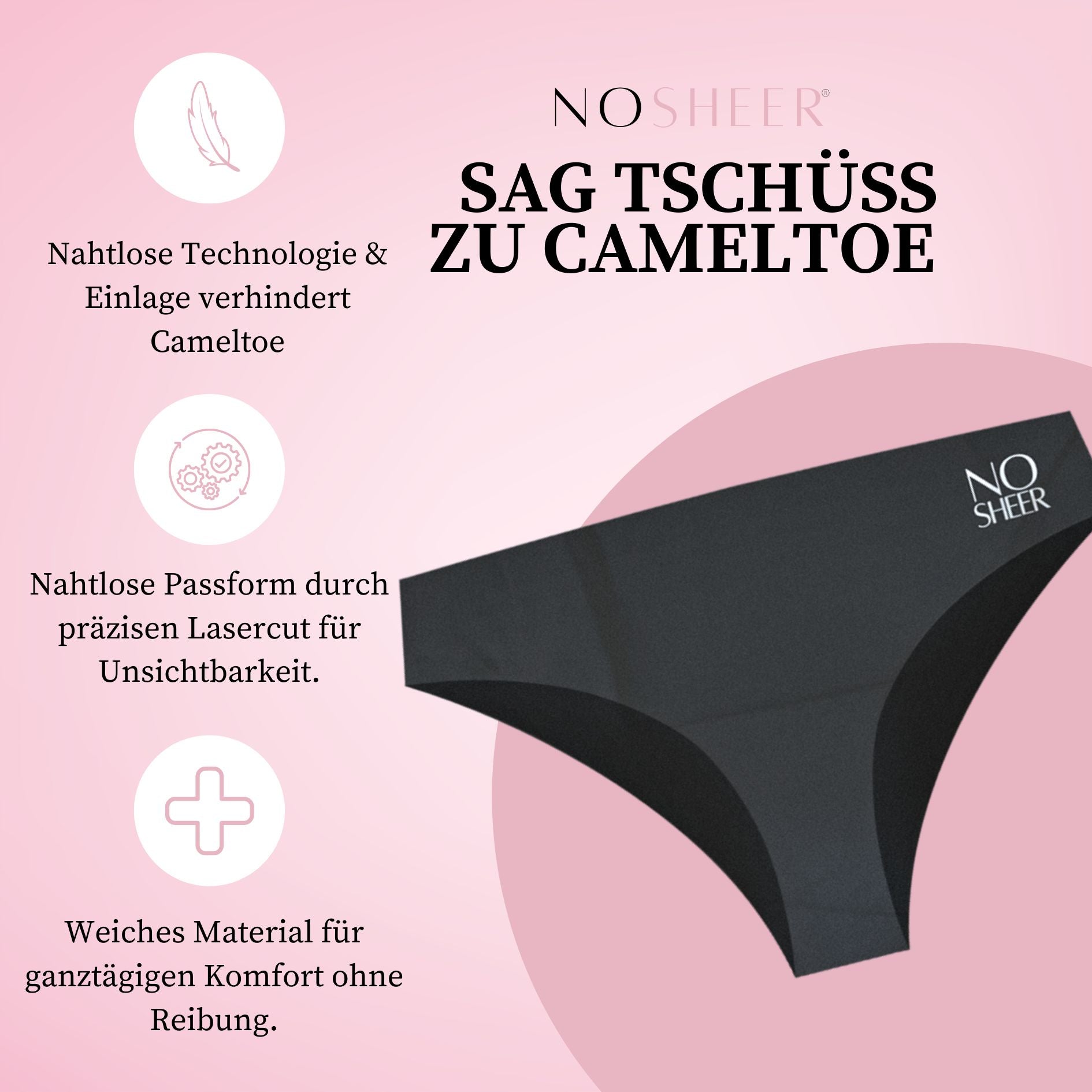 NOSHEER® Anti-Camel-Toe Slip