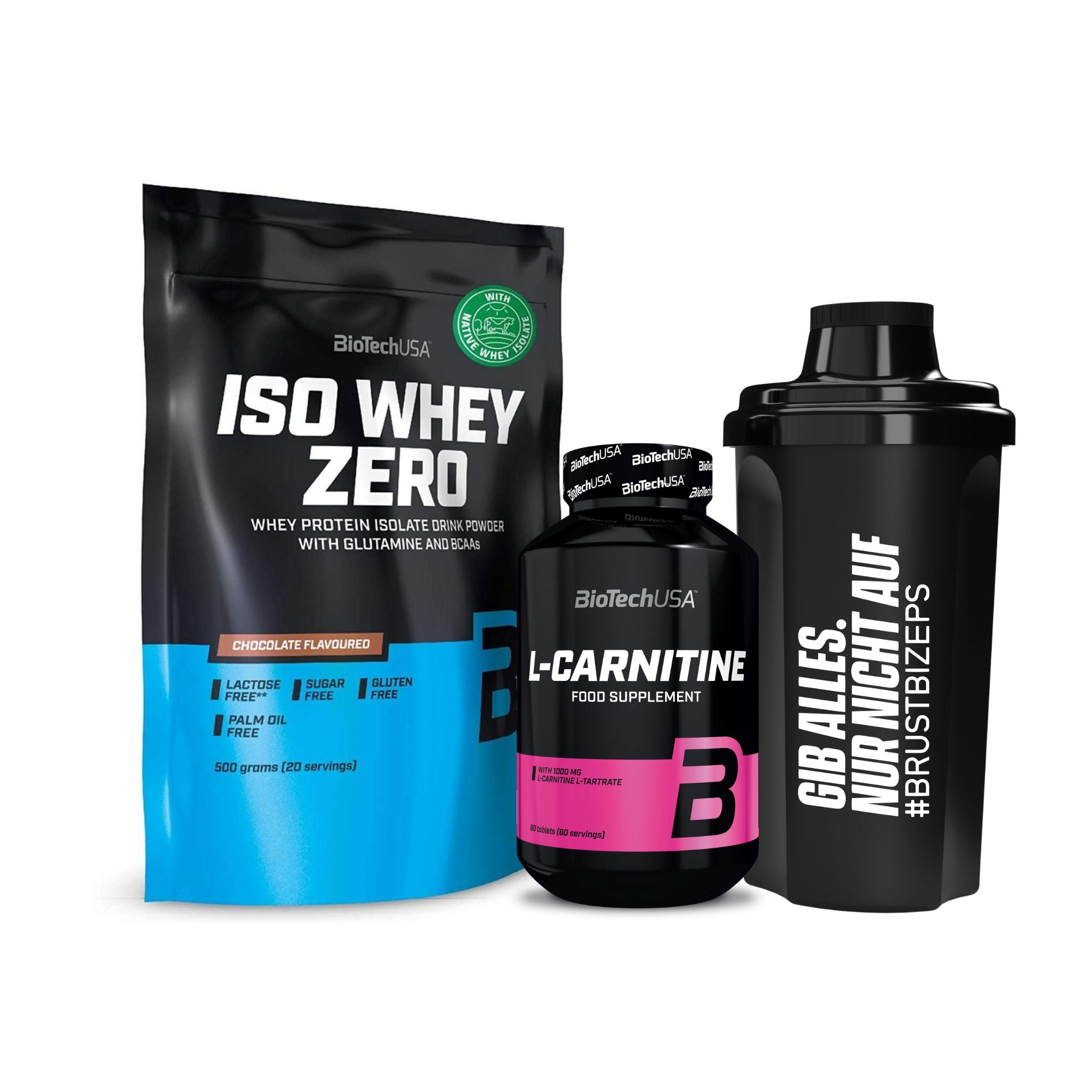 abnehmen mit l carnitin Abnehm-Bundle – L-Carnitin, Whey & Shaker für deine Fitnessziele