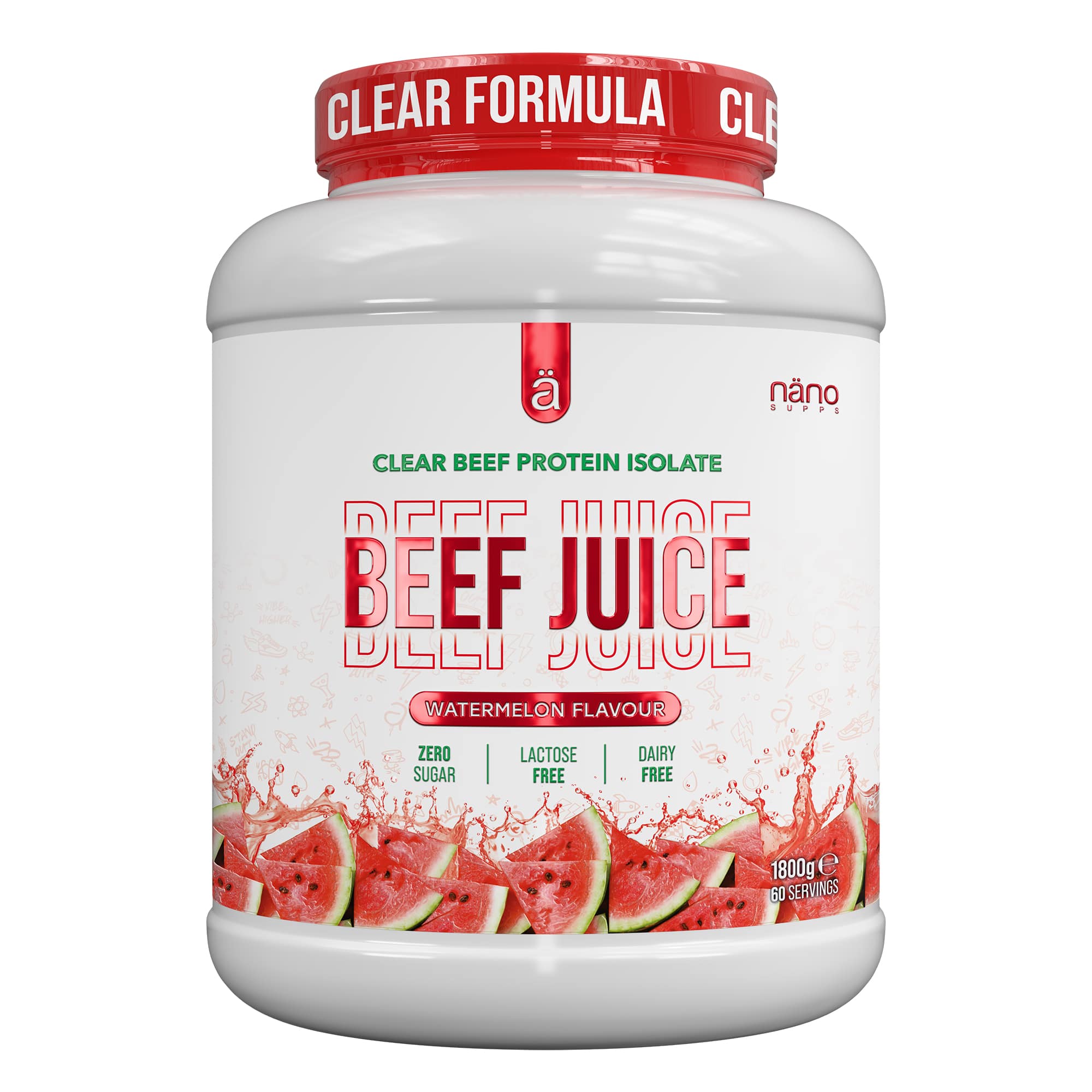 Premium Clear Whey Beef Protein Isolate, 1800g