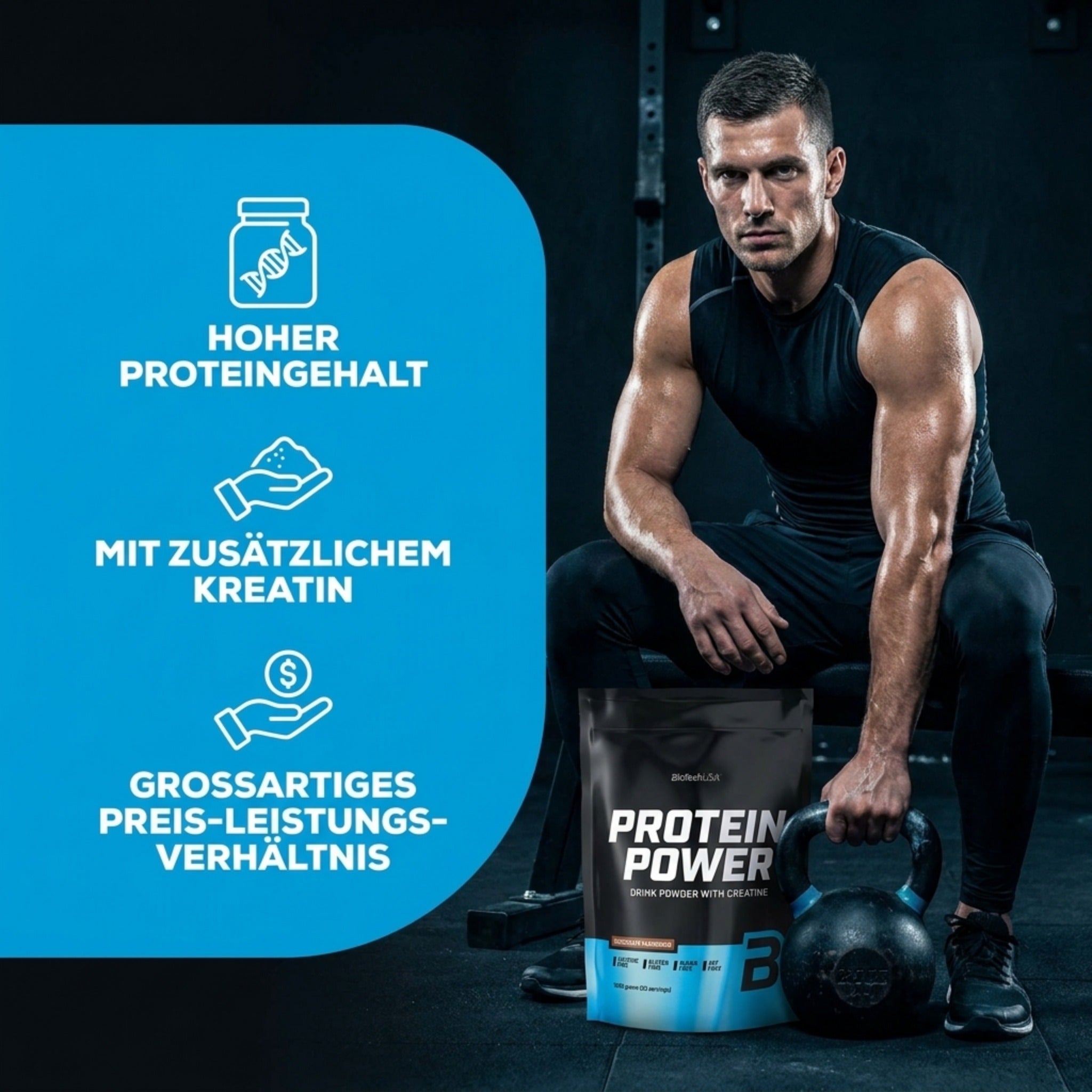 Protein Power Pulver, 1000g