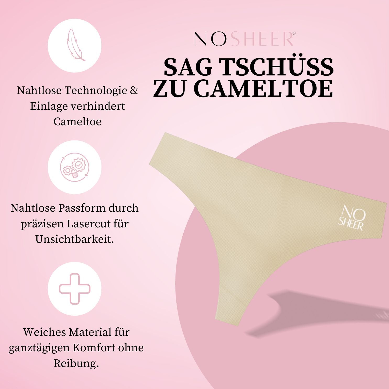 NOSHEER® Anti-Camel-Toe Tanga