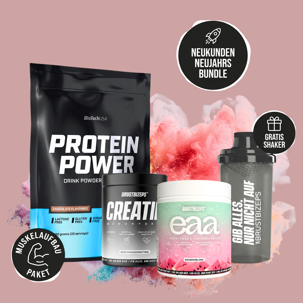 Muskelaufbau Durchstarter Paket mit Gratis Shaker