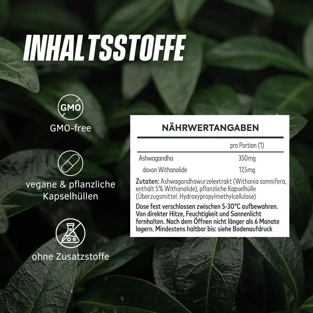 Inhaltsstoffe von Ashwagandha Kapseln