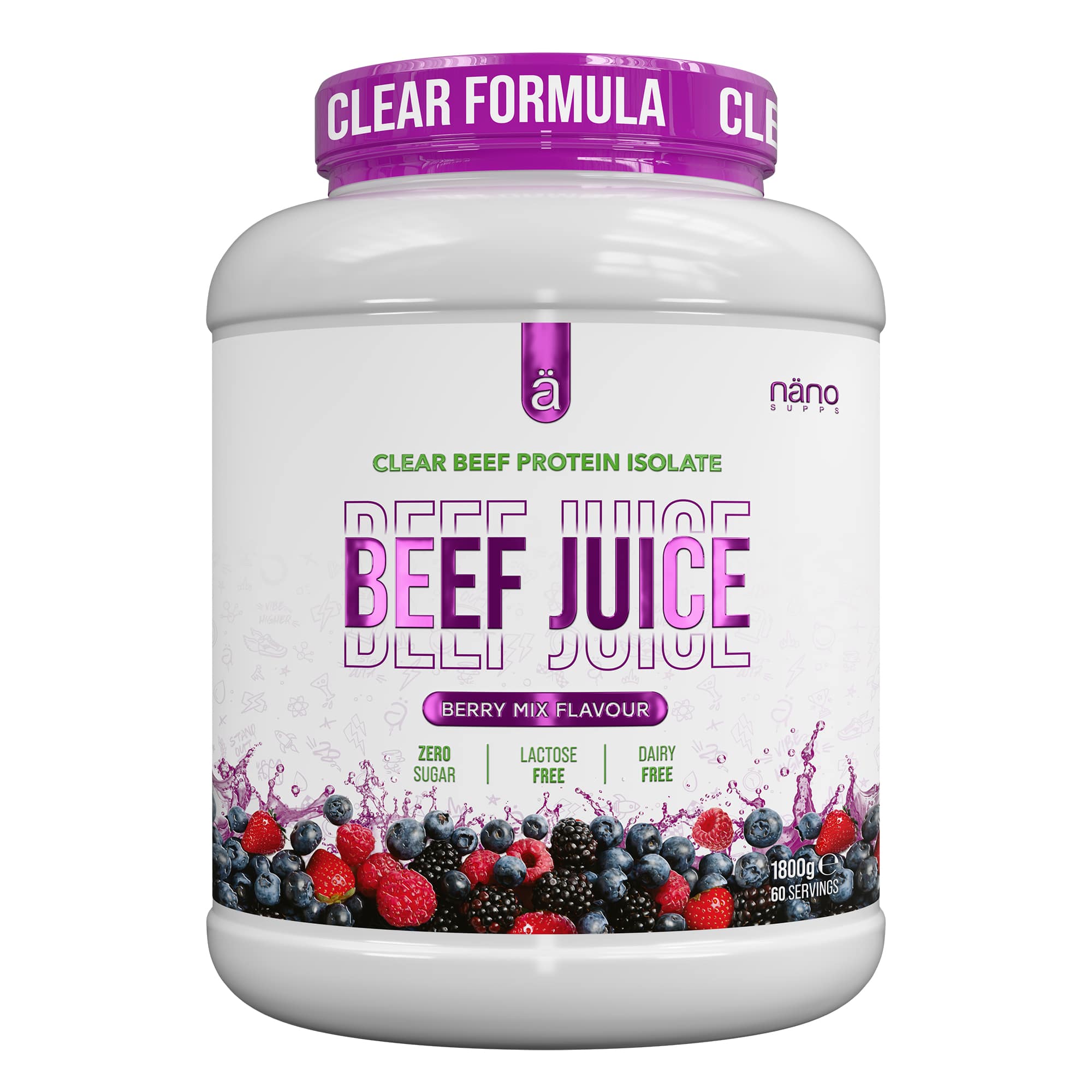 Premium Clear Whey Beef Protein Isolate, 1800g