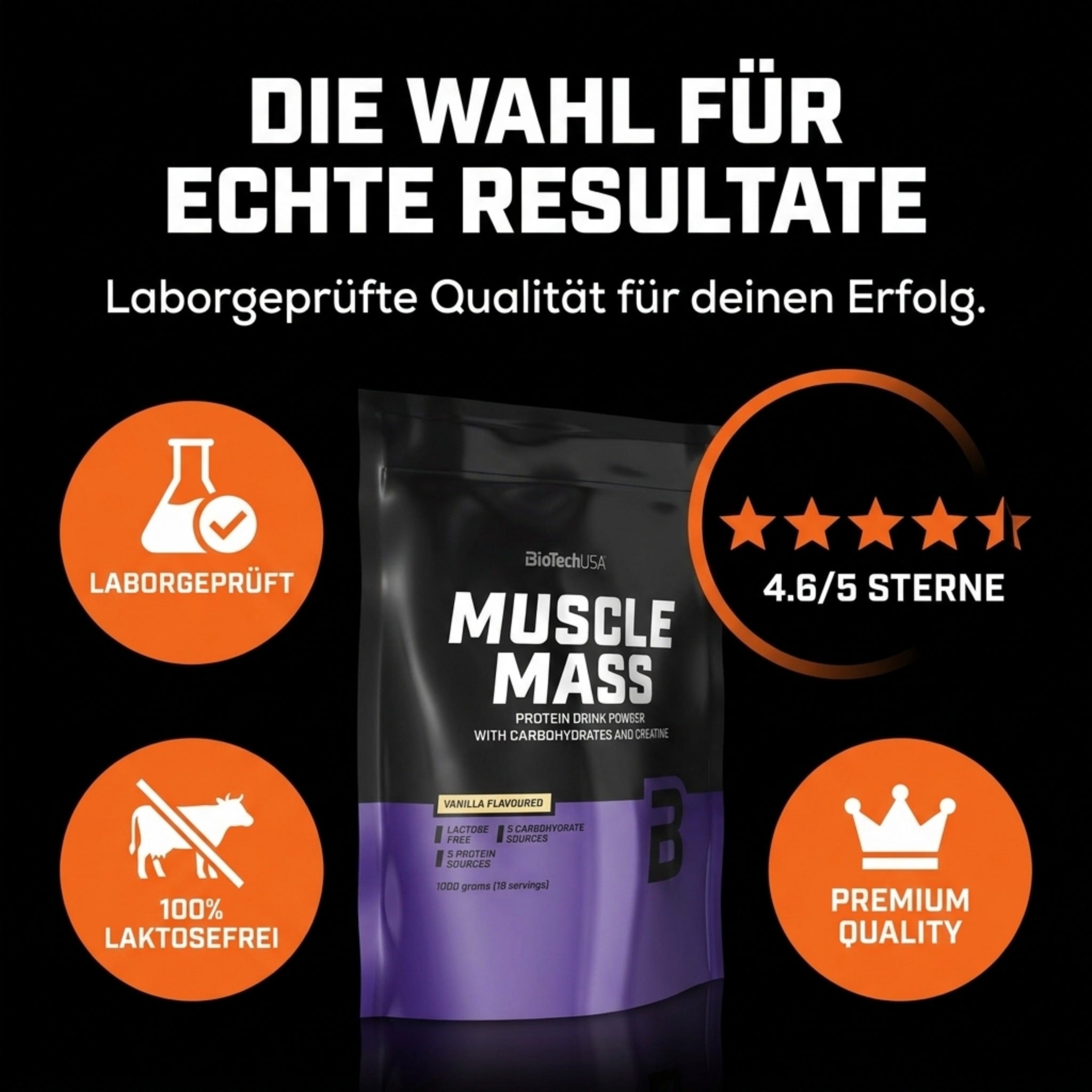 Muscle Mass Weight Gainer, 1000g