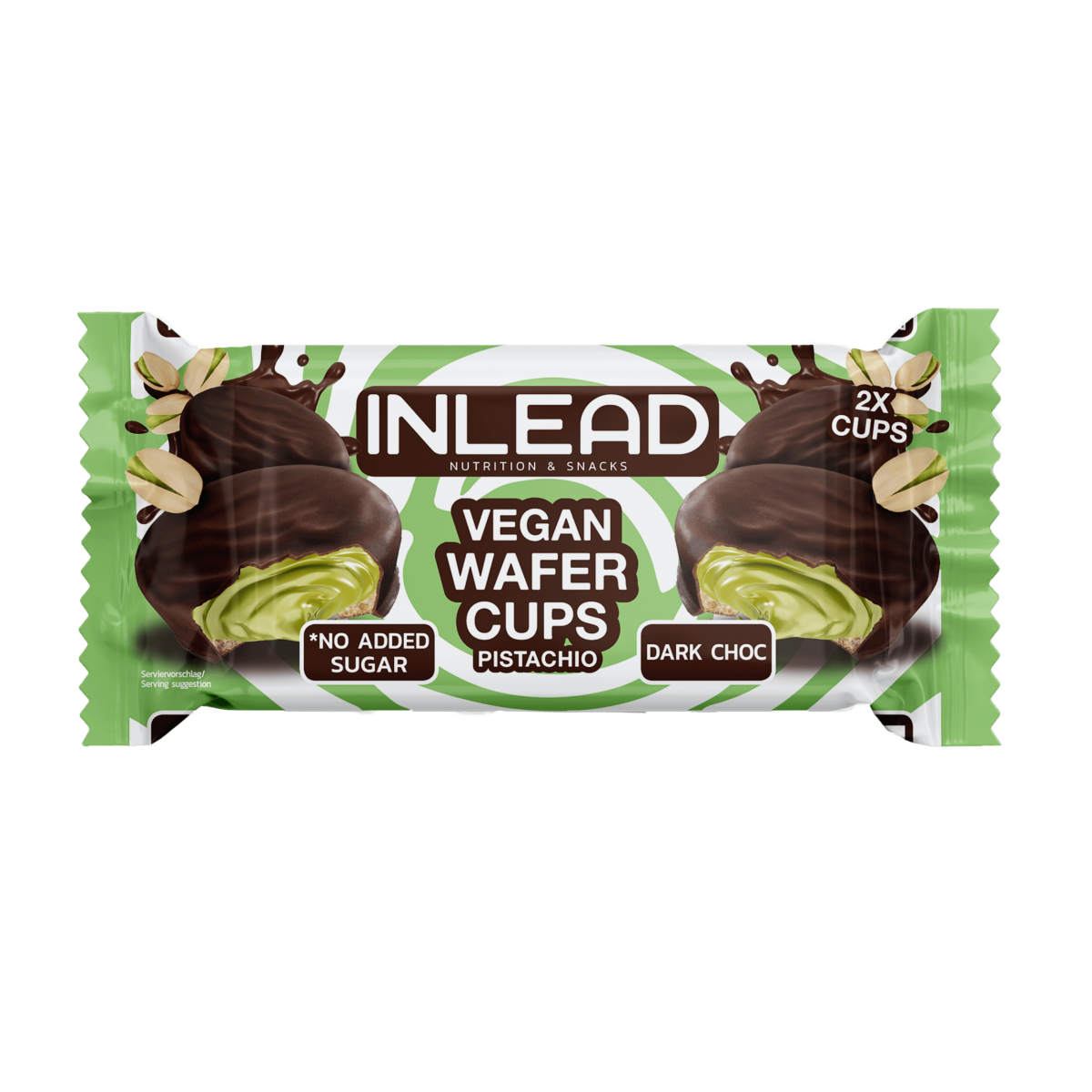 Wafer Cups Vegan Pistachio Dark Choc, 50g